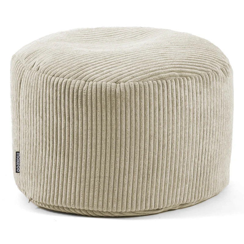 B-Ware mokebo Indoor Pouf 'Der faule Lenz' Hocker Sitzhocker Fußhocker Cord 30x50 beige