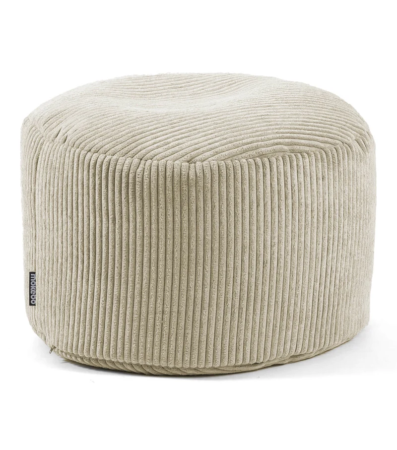 B-Ware mokebo Indoor Pouf 'Der faule Lenz' Hocker Sitzhocker Fußhocker Cord 30x50 beige