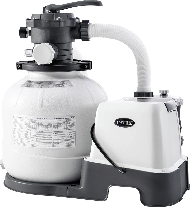 B-Ware Intex QX2100 Sandfilteranlage 6000 l/h Salzwasser Filteranlage Poolpumpe DEFEKT