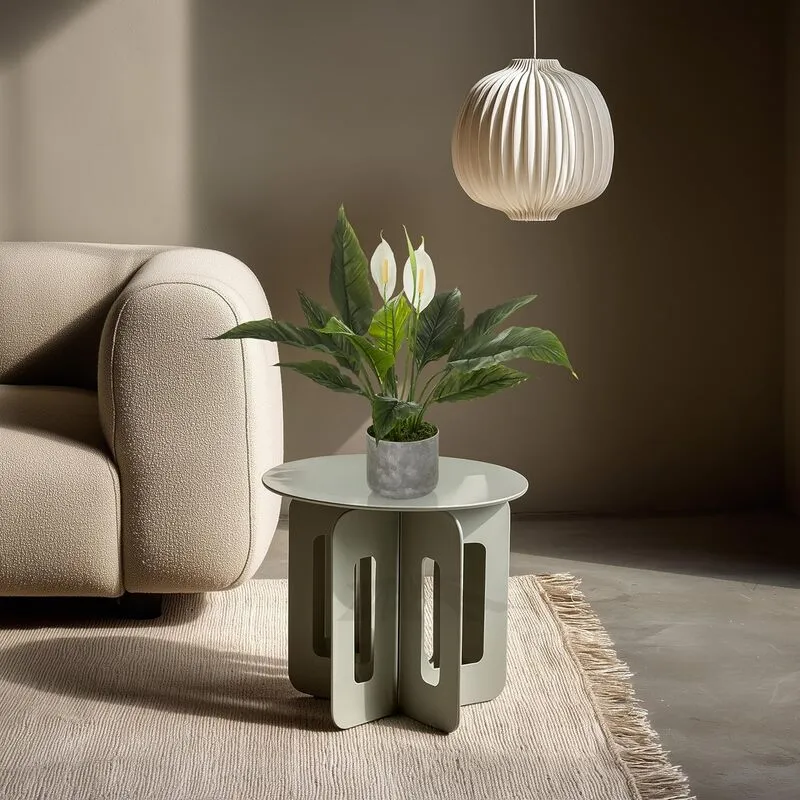 B-Ware hjh OFFICE Kunstpflanze Nachbildung Spathiphyllum 1 grün weiß Kunststoff 60x55cm