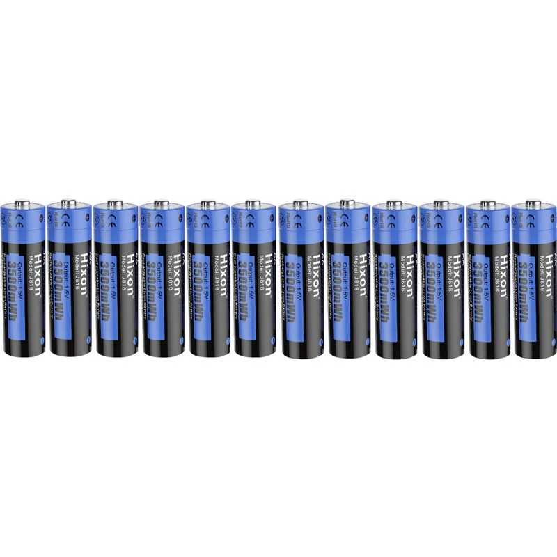 B-Ware Hixon J818 Mignon Akku Batterie Li-Ion 2350mAh 1.5V Wiederaufladbar 12 Stück Set