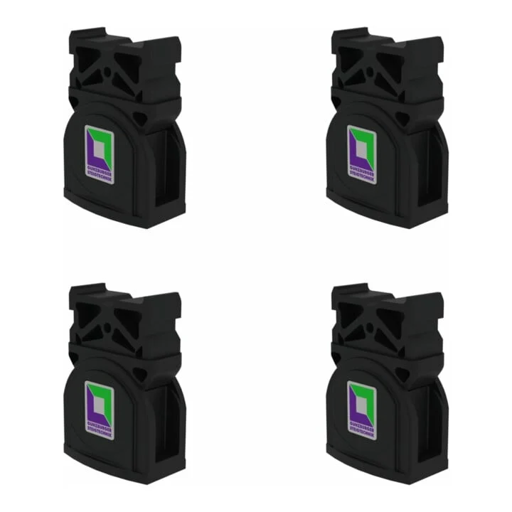 B-Ware MUNK Innenschuh Einsatz Baujahr 2005-2018 Aluminium 58x25 mm Holmhöhe 4er-Set