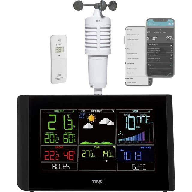 B-Ware TFA Dostmann VIEW BREEZE 35.8001.01 WLAN-Wetterstation Vorhersage 12 bis 24 h