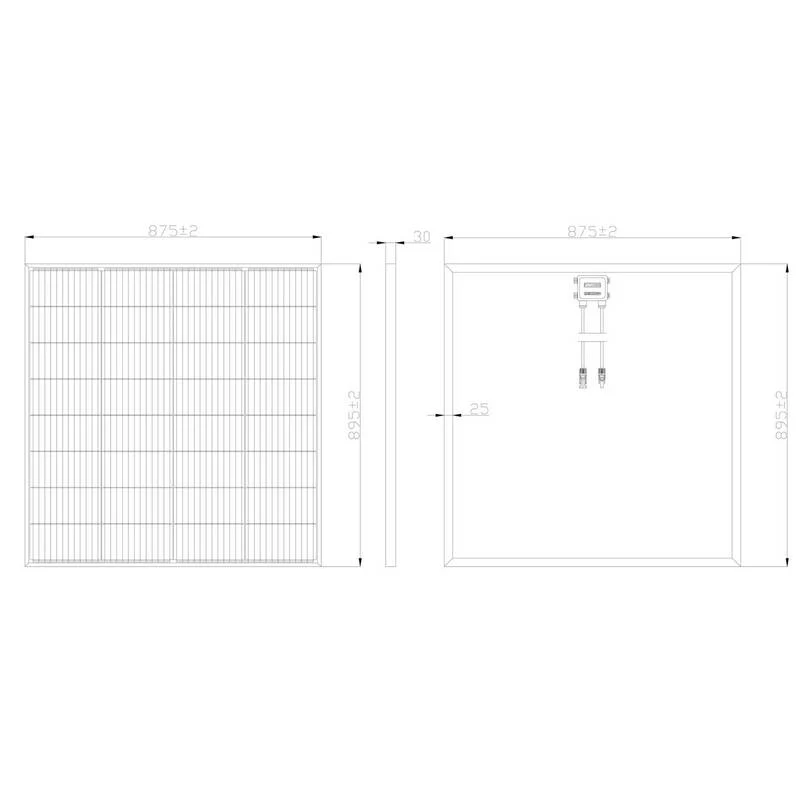 B-Ware Sygonix Monokristallines Solarmodul 150W Solarpanel Energieversorgung 895x875mm