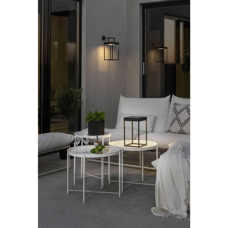B-Ware Konstsmide Solar-Dekoleuchte Portofino LED Wandleuchte warmweiß schwarz 3.7W