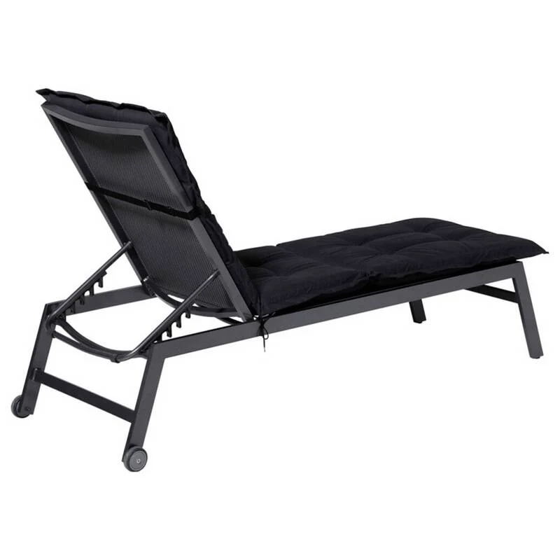B-Ware Madison Liegenauflage Relaxliege LIGSA052 Auflage Schwarz 200x60cm 2kg 7cm dick
