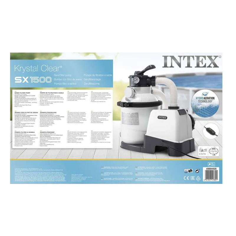 B-Ware Intex Sandfilteranlage SX1500 4,5 m³/h Poolpumpe Filterpumpe mit Zeitschaltuhr