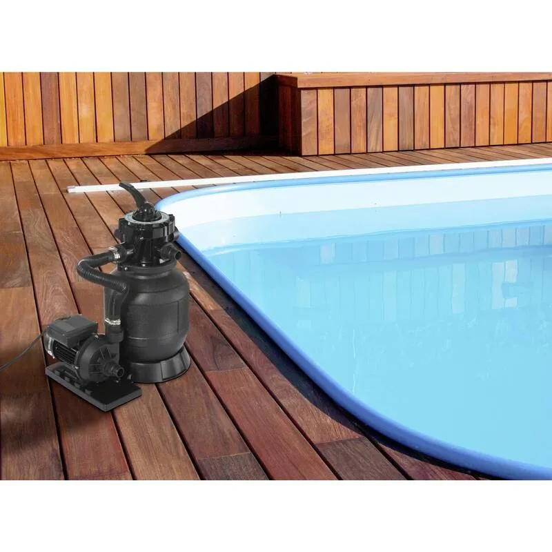 B-Ware TOOLCRAFT Sandfilteranlage 7900l/h Wasserpumpe Poolpumpe 220V 250W IPX5 32mm