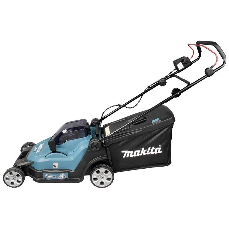B-Ware Makita Rasenmäher Akku-Rasenmäher DLM432PT2 Mäher 18 V 2 Akkus 43 cm Mäher