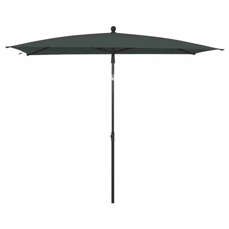 B-Ware Siena Garden Gartenschirm Mittelstockschirm grau knickbar UPF 50+ 210x140cm