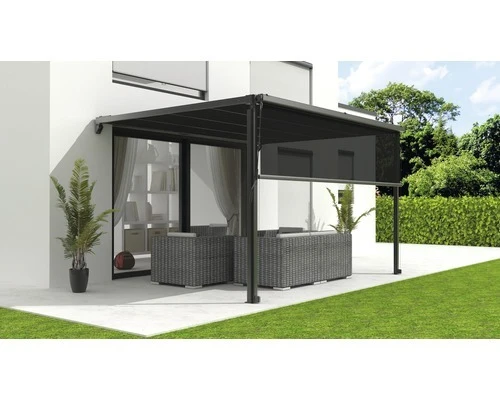 B-Ware 3M Vertikale Markise 284 cm für Pergola Garten Terrasse Balkon UV-beständig