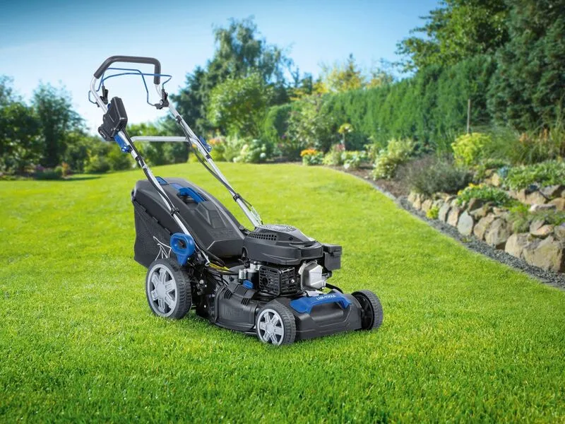 B-Ware LUX-TOOLS Benzinrasenmäher B-RM-46-AE B Mäher Gartenpflege 46cm für 1500m²