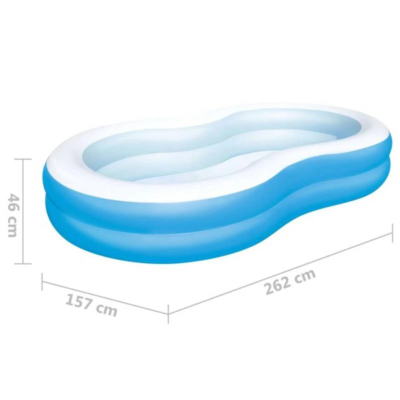 B-Ware Bestway Kids Pool 262x157x46cm Inflatable Above Ground Swimming Pools 544L