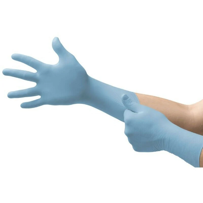 B-Ware Ansell Einweg Nitrilhandschuhe TouchNTuff 92-665 M blau chemikalienresistent