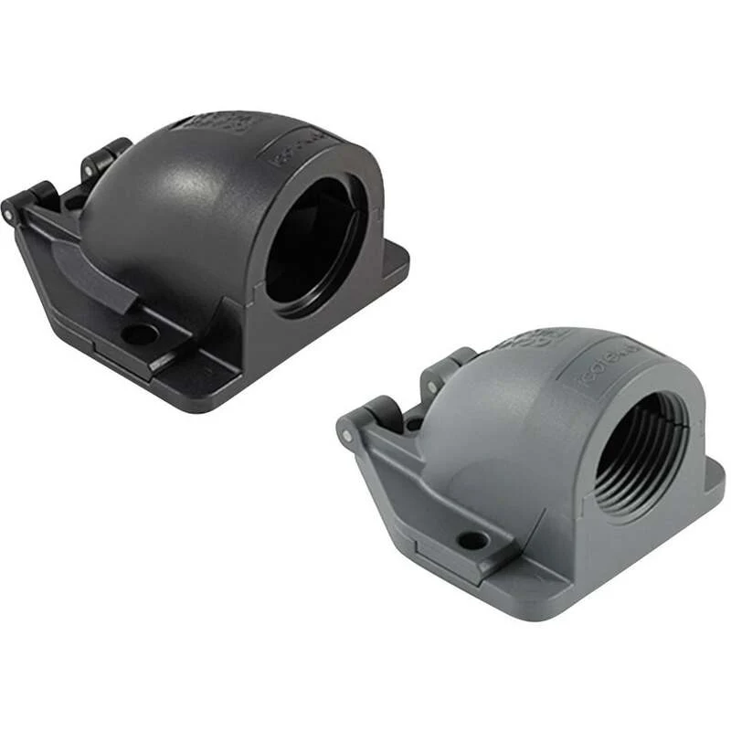 B-Ware Icotek Kabeldurchführung gewinkelt Grau 1 St IP54 M25 67x63x41mm Flanschwinkel