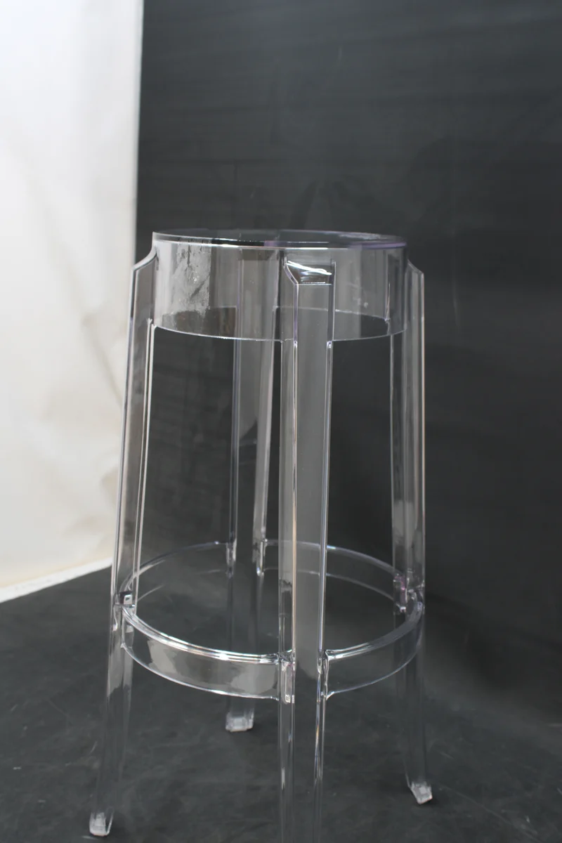 C-Ware Kartell Charles Sitz Hocker Sitzhocker Barhocker Sitz transparent H 75 x Ø 29cm
