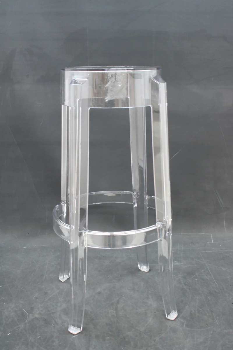 C-Ware Kartell Charles Sitz Hocker Sitzhocker Barhocker Sitz transparent H 75 x Ø 29cm