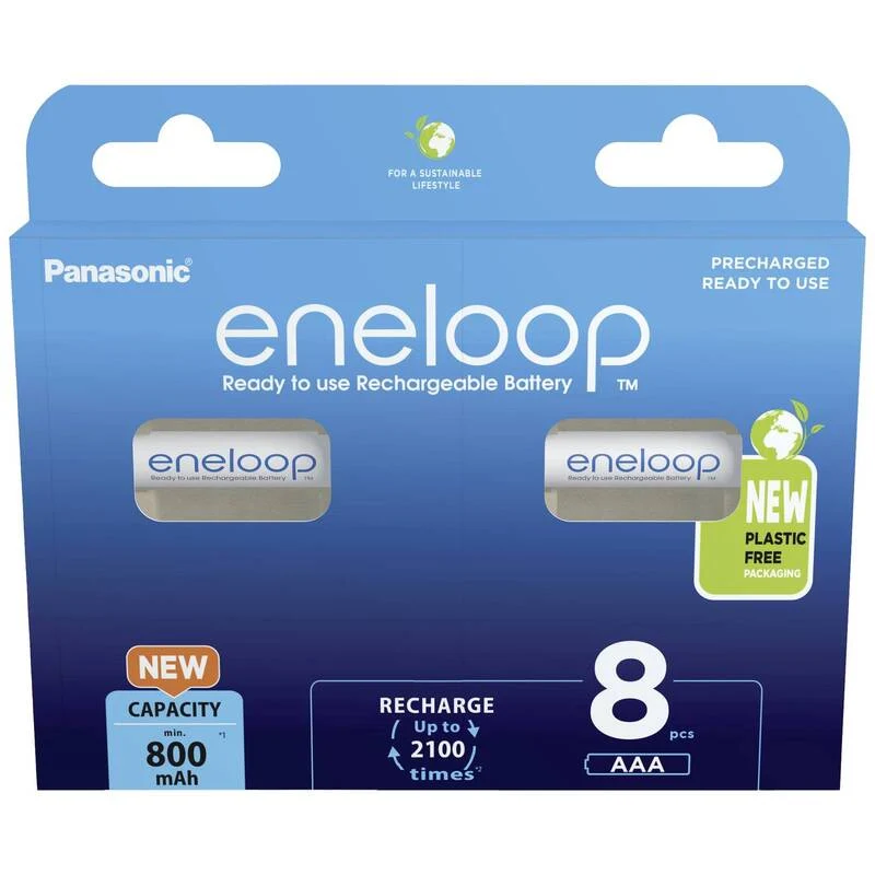 B-Ware Panasonic eneloop HR03 Micro AAA-Akku Batterie AAA Akku NiMH 800 mAh 10 SETS