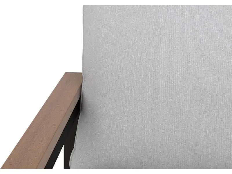 B-Ware Esstischgruppe Invermay 4-teilig Tischgruppe Aluminium Akazienholz grau 43cm