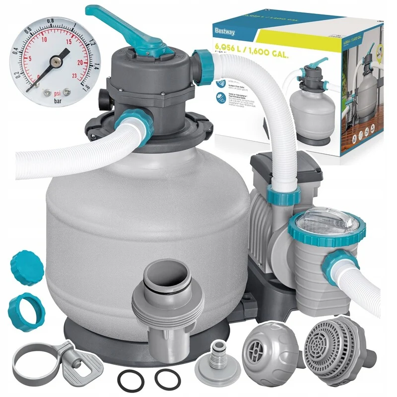 B-Ware Pompa Piaskowa Filtrujca Do Basenu Basenowa 6056L/H Zestaw Bestway 58497