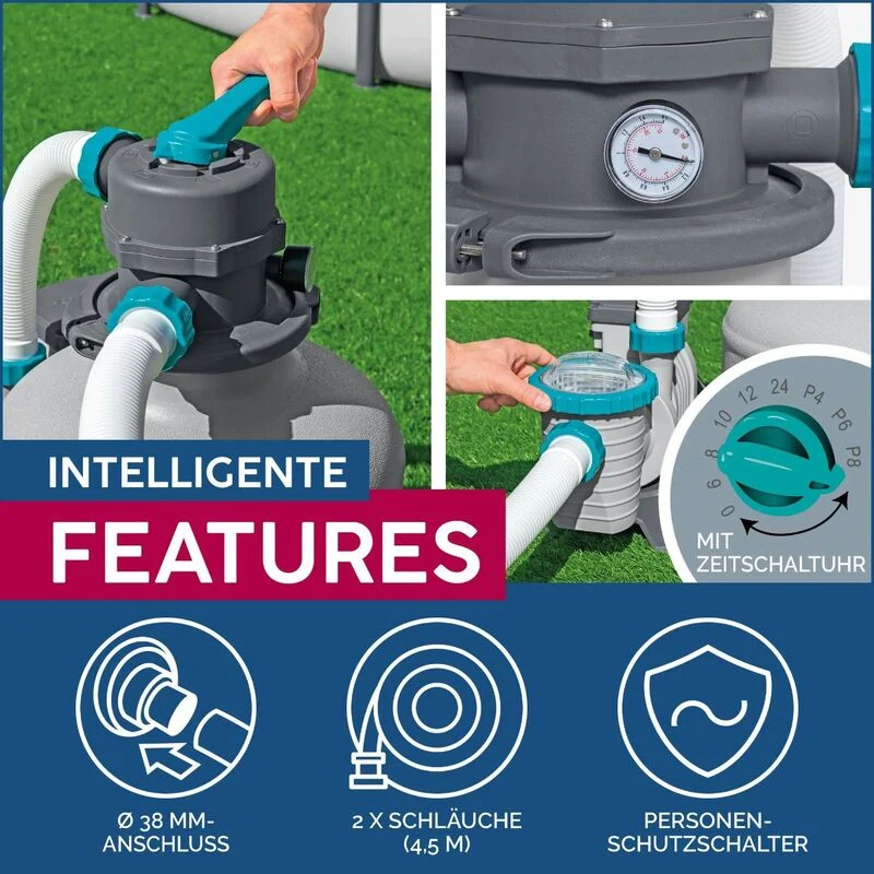 B-Ware Pompa Piaskowa Filtrujca Do Basenu Basenowa 6056L/H Zestaw Bestway 58497