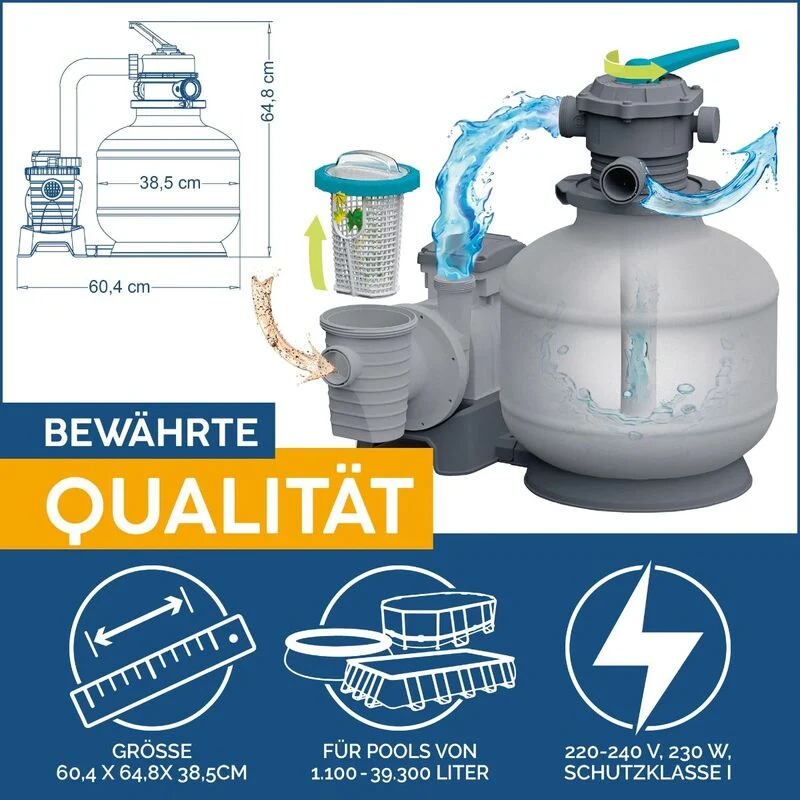 B-Ware Pompa Piaskowa Filtrujca Do Basenu Basenowa 6056L/H Zestaw Bestway 58497