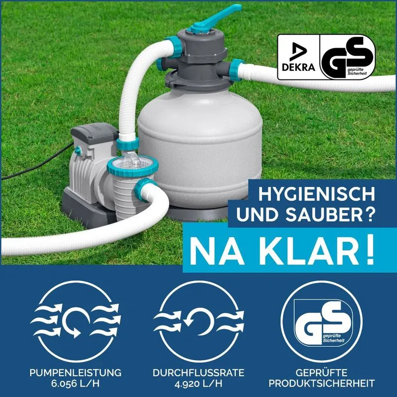 B-Ware Pompa Piaskowa Filtrujca Do Basenu Basenowa 6056L/H Zestaw Bestway 58497