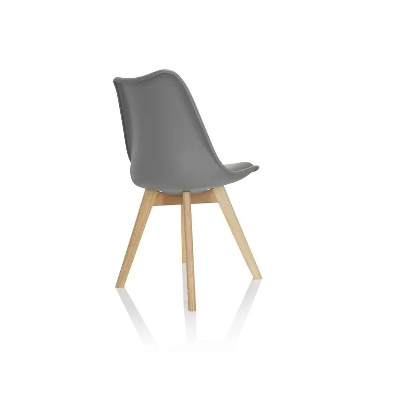 B-Ware Hjh Office Besucherstuhl Schalenstuhl Scandi Esszimmerstuhl Kunststoff Grau 414