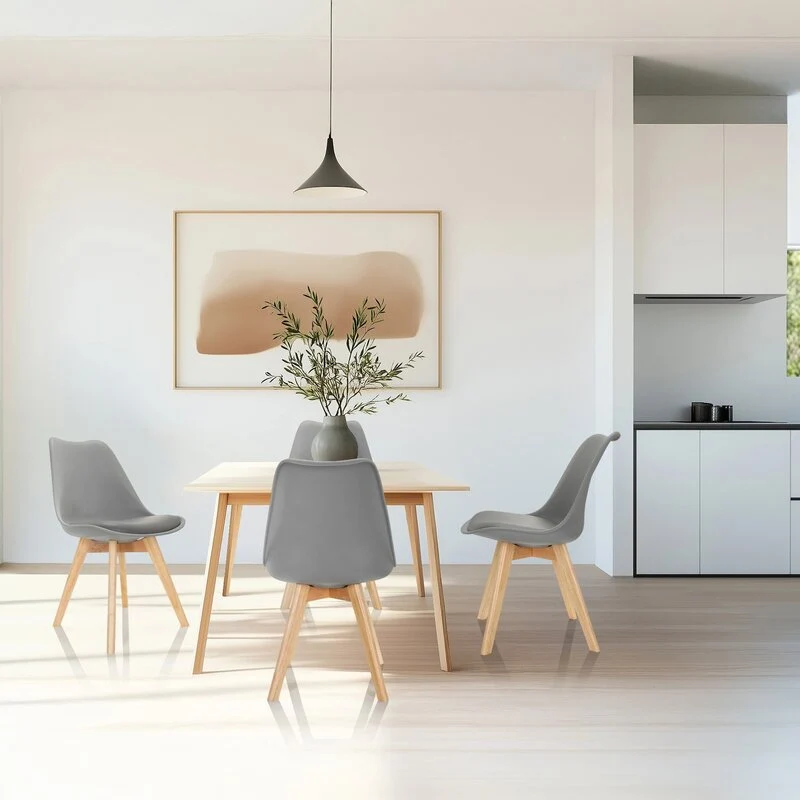 B-Ware Hjh Office Besucherstuhl Schalenstuhl Scandi Esszimmerstuhl Kunststoff Grau 79