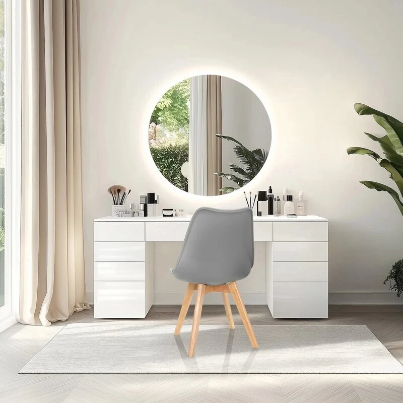 B-Ware Hjh Office Besucherstuhl Schalenstuhl Scandi Esszimmerstuhl Kunststoff Grau 79